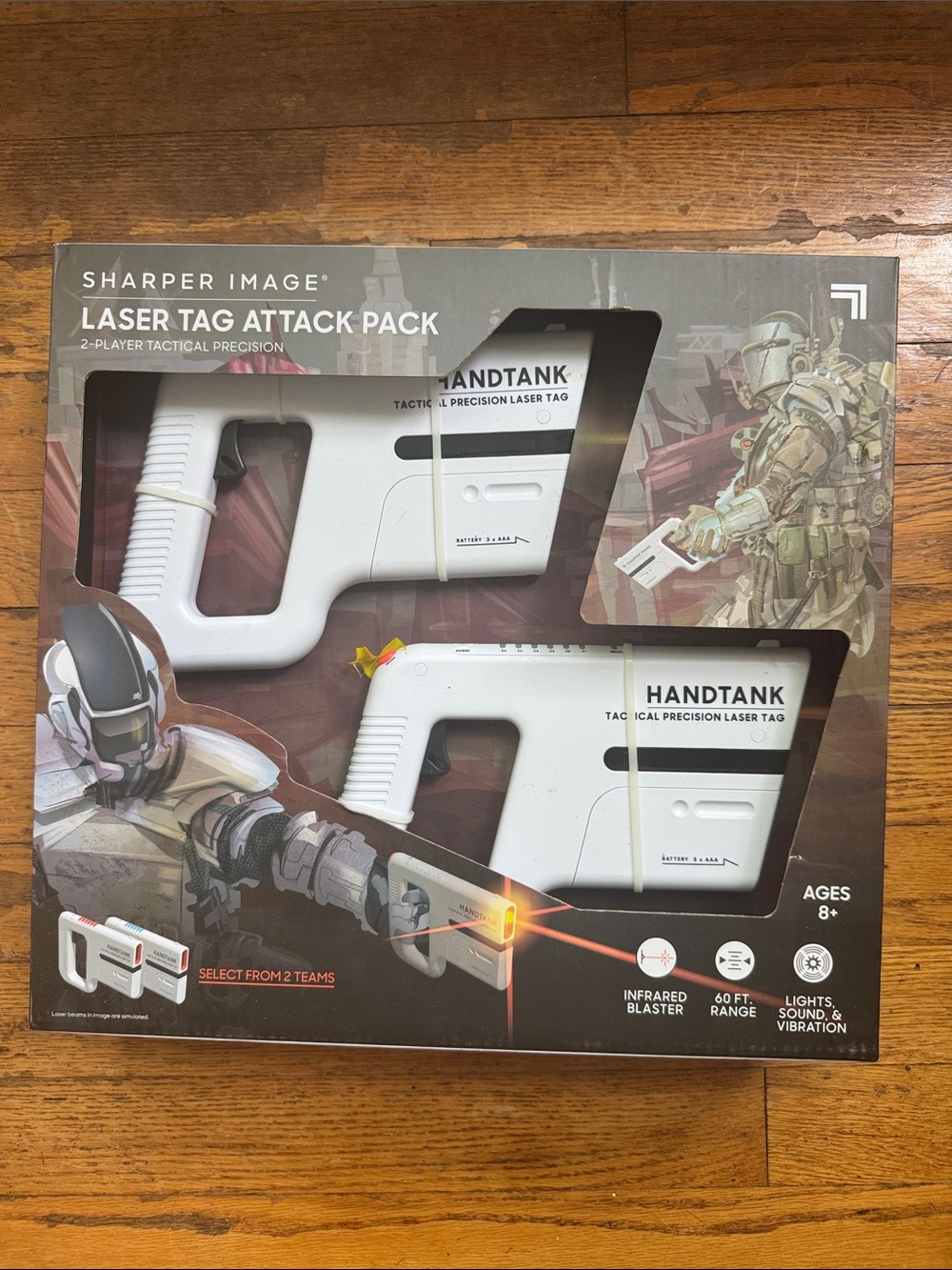 Sharper Image White Handtank Laser Tag Attack Pack - Twin Infrared Blasters